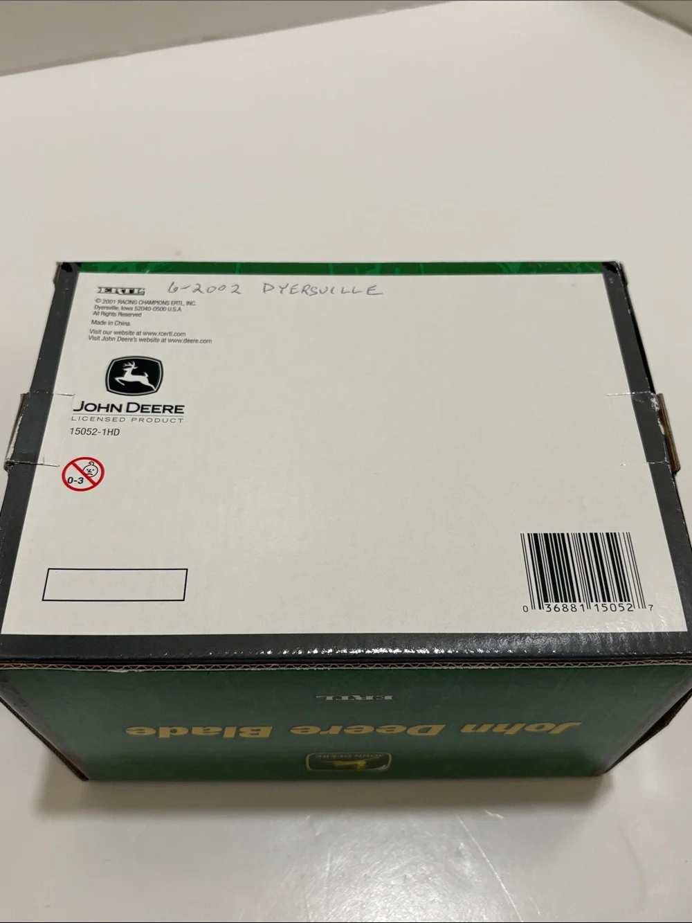 Ertl John Deere blade attachment. 1/16 scale.  Item 15052.